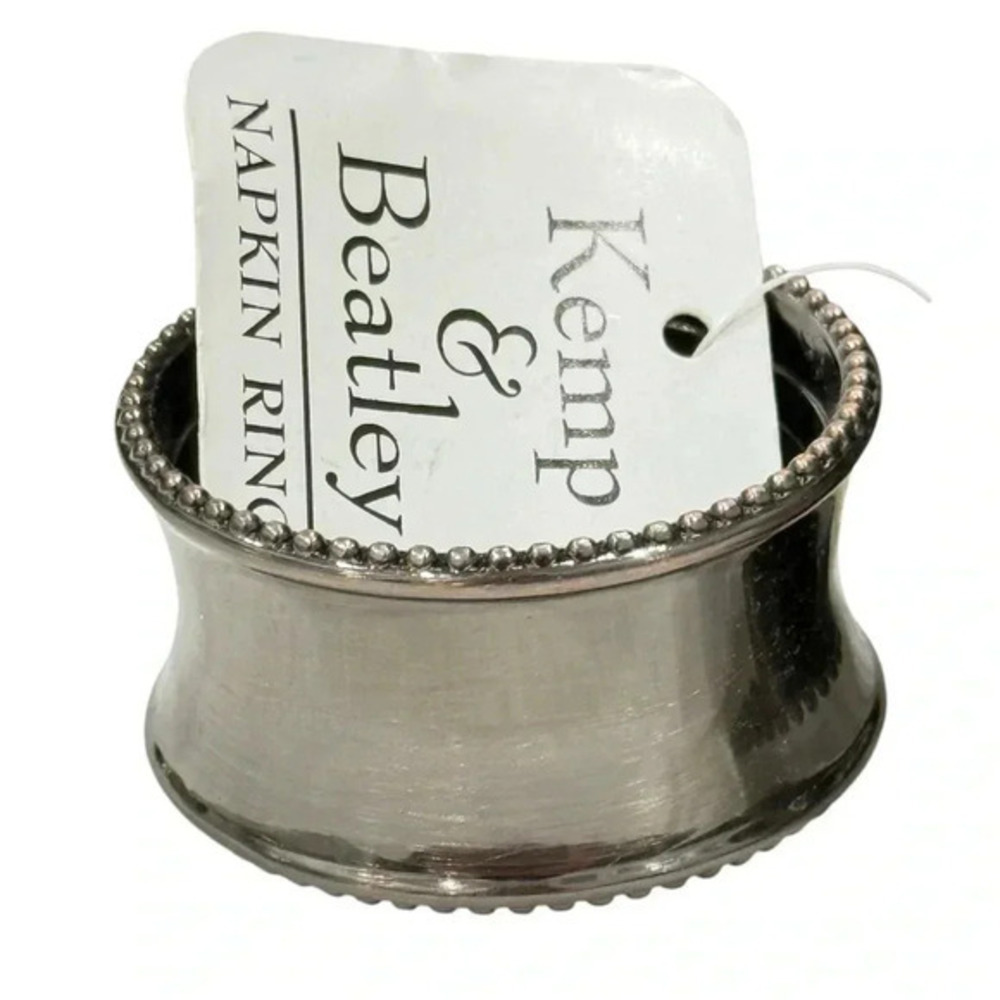 NEW Kemp & Beatley Beaded Elegance Napkin Ring Set
